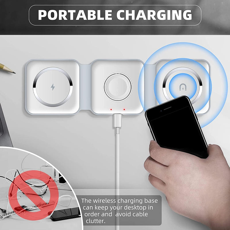 3 In 1 Wireless Charging Pad Portable